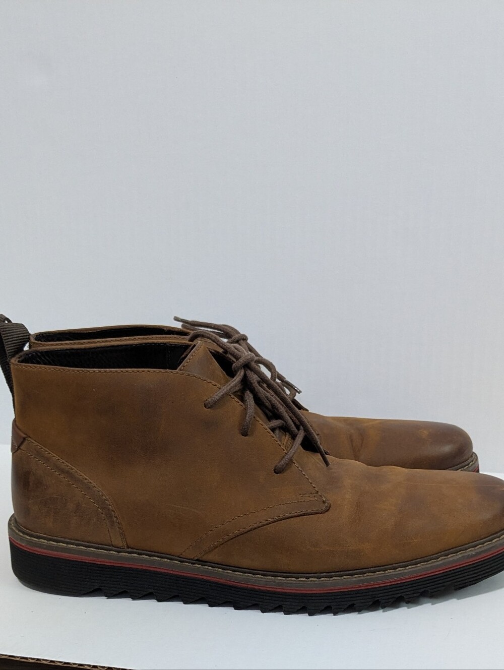 Johnston & Murphy Brown Leather Gunner Chukka Boots 12